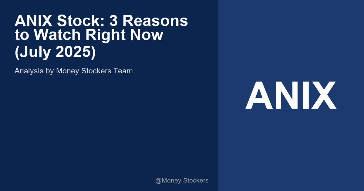 ANIX Stock: 3 Reasons to Watch Right Now (July 2025)